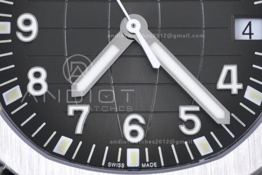 Aquanaut 5167 SS DDF 1:1 Best Edition Gray Dial on Green Rubber Strap DD330 Super Clone