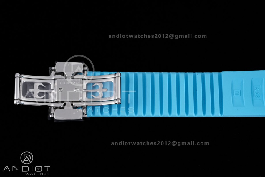 Aquanaut 5167 SS DDF 1:1 Best Edition Gray Dial on Black Baby Blue Strap DD330 Super Clone