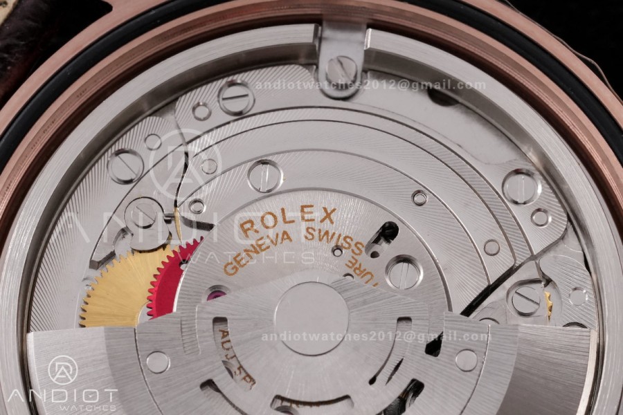 Cellini 50505 RG KZF 1:1 Best Edition White Dial Roma Markers on Brown Leather Strap SA3132