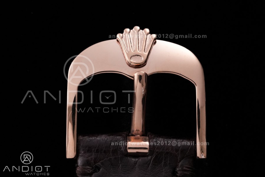 Cellini 50505 RG KZF 1:1 Best Edition White Dial Roma Markers on Brown Leather Strap SA3132