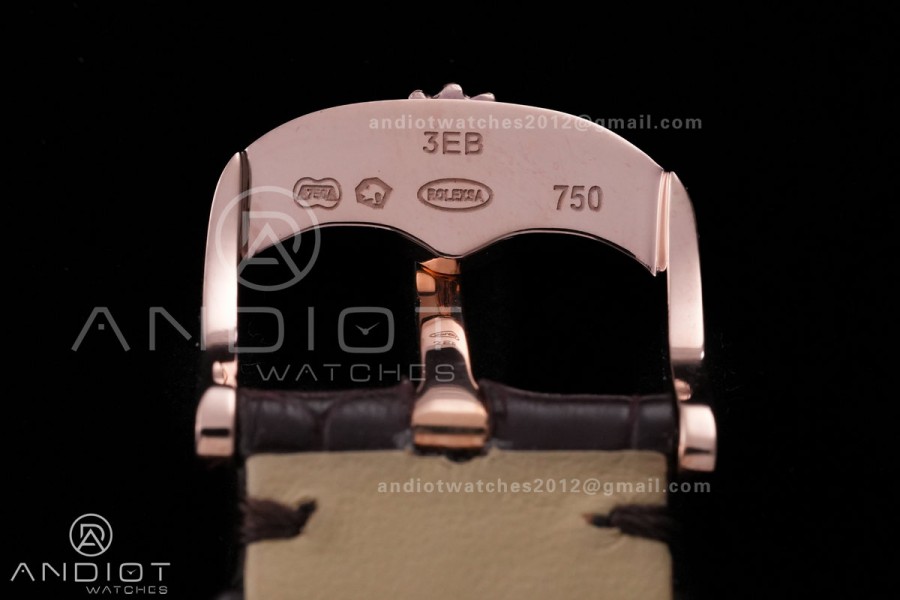 Cellini 50505 RG KZF 1:1 Best Edition White Dial Roma Markers on Brown Leather Strap SA3132