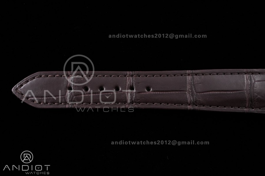 Cellini 50505 RG KZF 1:1 Best Edition White Dial Roma Markers on Brown Leather Strap SA3132