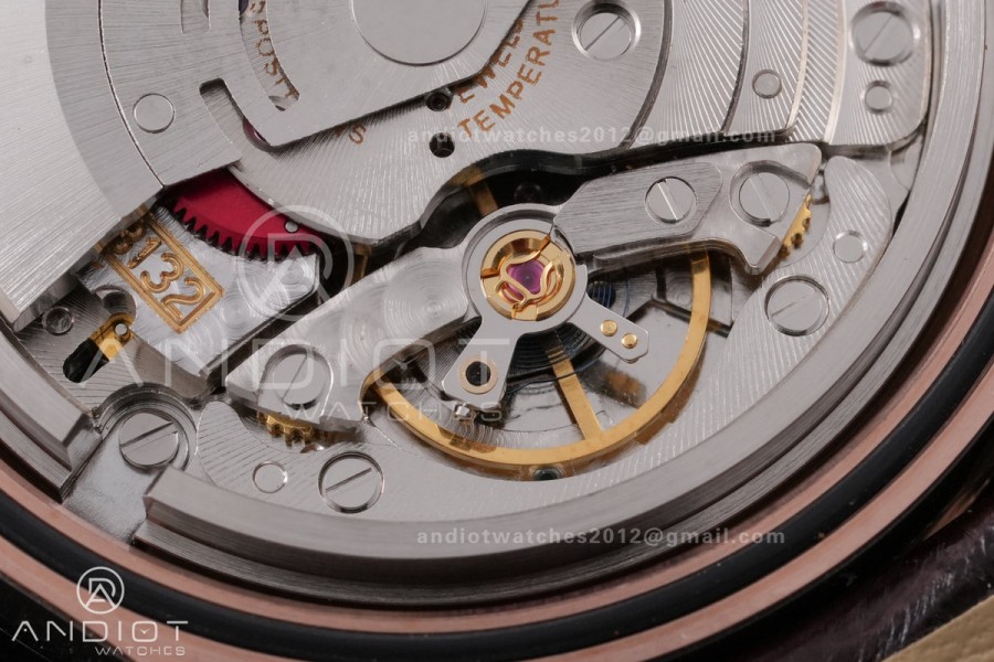 Cellini 50505 RG KZF 1:1 Best Edition White Dial Roma Markers on Brown Leather Strap SA3132