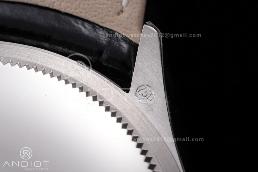 Cellini 50509 SS KZF 1:1 Best Edition White Dial Stick Markers on Black Leather Strap SA3132