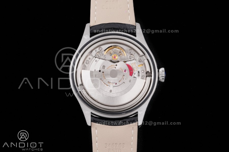 Cellini 50509 SS KZF 1:1 Best Edition White Dial Stick Markers on Black Leather Strap SA3132