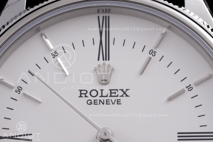 Cellini 50509 SS KZF 1:1 Best Edition White Dial Roma Markers on Black Leather Strap SA3132