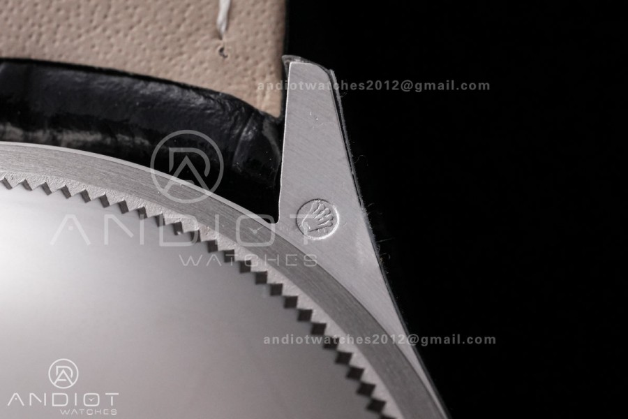 Cellini 50509 SS KZF 1:1 Best Edition Black Dial Stick Markers on Black Leather Strap SA3132