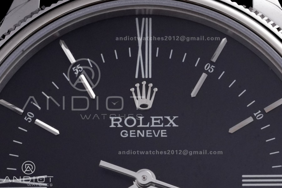 Cellini 50509 SS KZF 1:1 Best Edition Black Dial Stick Markers on Black Leather Strap SA3132