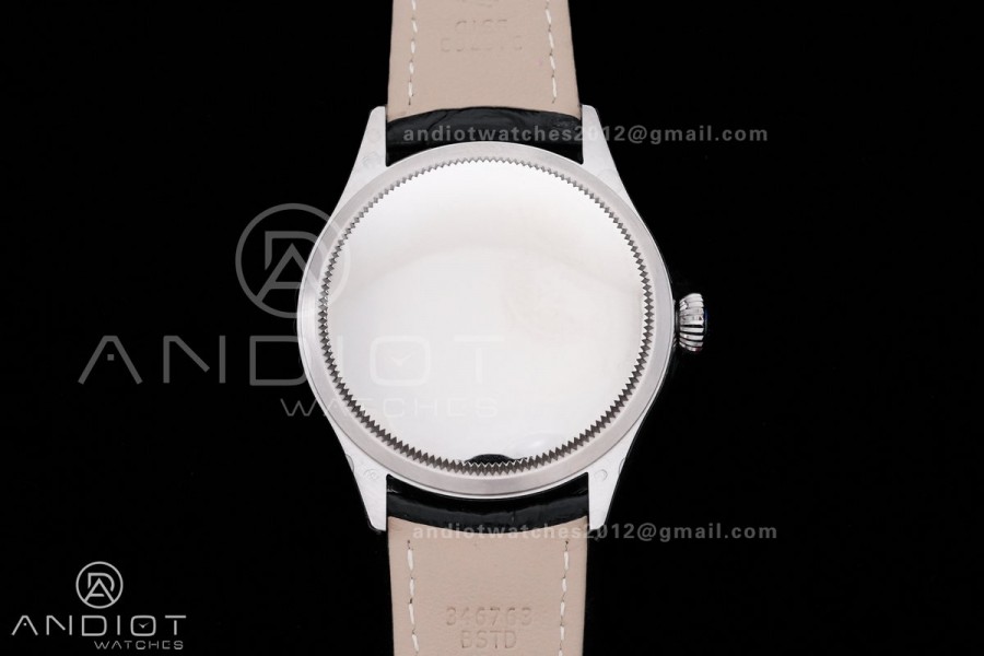 Cellini 50509 SS KZF 1:1 Best Edition Black Dial Stick Markers on Black Leather Strap SA3132