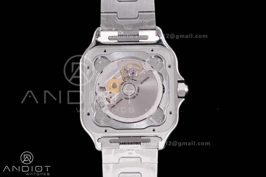 Santos de Cartier 40mm BVF 1:1 Best Edition Brown Dial on SS SmartLinks Bracelet MIYOTA 9015