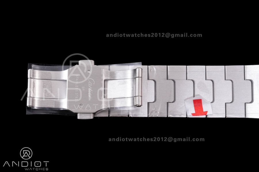 Santos de Cartier 40mm BVF 1:1 Best Edition Brown Dial on SS SmartLinks Bracelet MIYOTA 9015