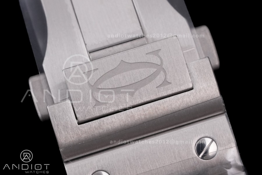 Santos de Cartier 40mm BVF 1:1 Best Edition Brown Dial on SS SmartLinks Bracelet MIYOTA 9015