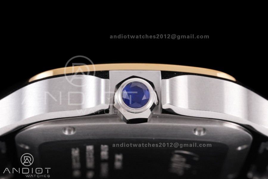 Santos de Cartier 40mm SS/YG 2018 BVF 1:1 Best Edition White Dial on SS/YG SmartLinks Bracelet MIYOTA 9015