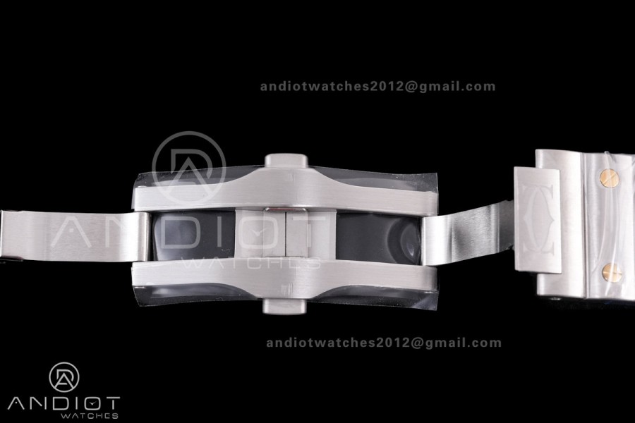 Santos de Cartier 40mm SS/YG 2018 BVF 1:1 Best Edition White Dial on SS/YG SmartLinks Bracelet MIYOTA 9015