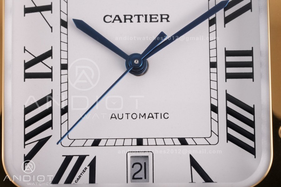 Santos de Cartier 40mm SS/YG 2018 BVF 1:1 Best Edition White Dial on SS/YG SmartLinks Bracelet MIYOTA 9015
