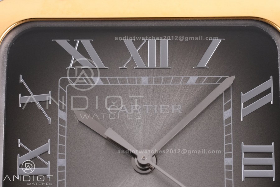 Santos de Cartier 40mm SS/YG BVF 1:1 Best Edition Gray Dial on SS/YG SmartLinks Bracelet MIYOTA 9015