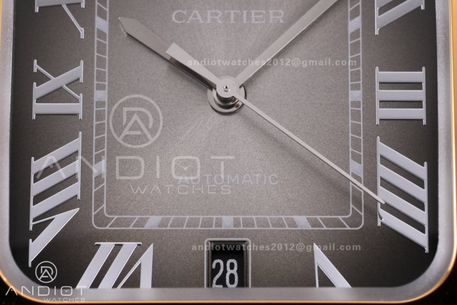 Santos de Cartier 40mm SS/YG BVF 1:1 Best Edition Gray Dial on SS/YG SmartLinks Bracelet MIYOTA 9015