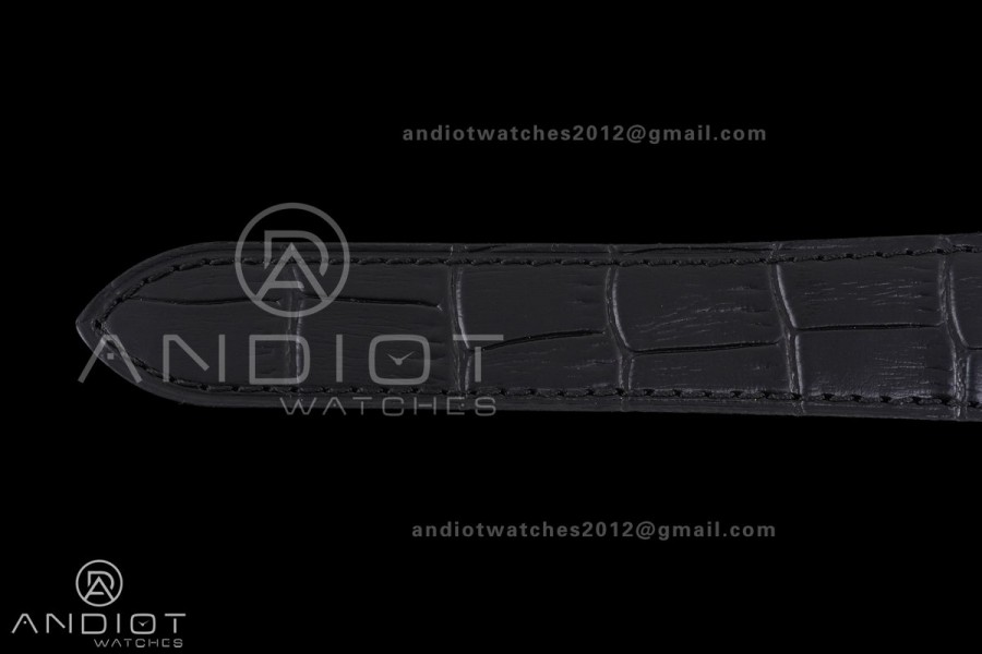 Santos de Cartier 40mm PVD BVF 1:1 Best Edition Black Dial on Rubber Strap MIYOTA 9015