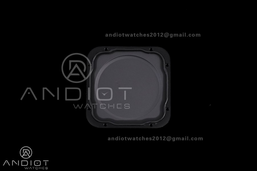 Santos de Cartier 40mm PVD BVF 1:1 Best Edition Black Dial on Rubber Strap MIYOTA 9015