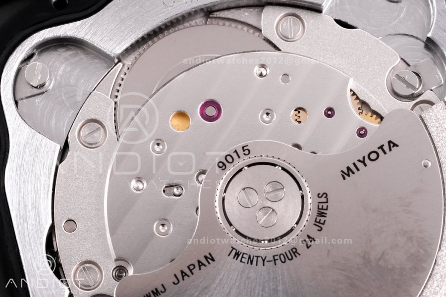 Santos de Cartier 40mm PVD BVF 1:1 Best Edition Black Dial on Black Leather Strap MIYOTA 9015