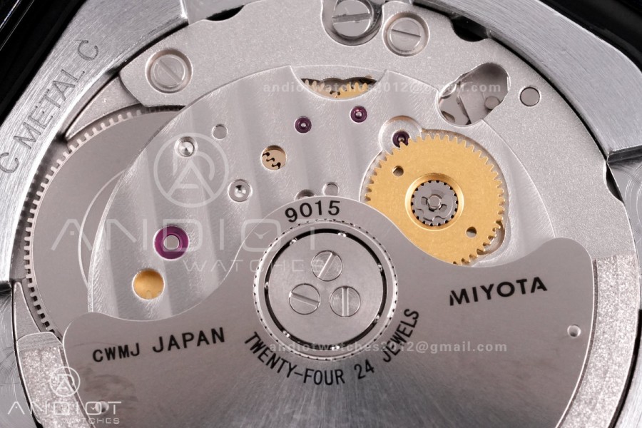 Santos de Cartier 40mm PVD BVF 1:1 Best Edition Black Dial on Black Leather Strap MIYOTA 9015