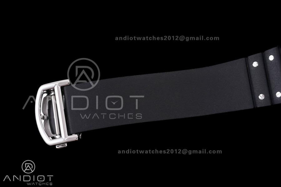 Santos de Cartier 40mm PVD BVF 1:1 Best Edition Black Dial on Black Leather Strap MIYOTA 9015