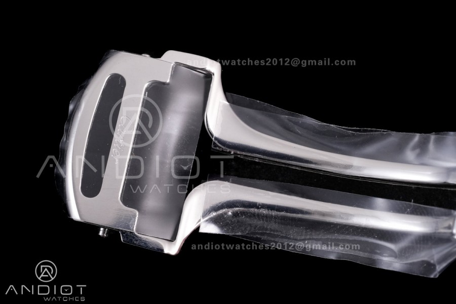 Santos de Cartier 40mm PVD BVF 1:1 Best Edition Black Dial on Black Leather Strap MIYOTA 9015