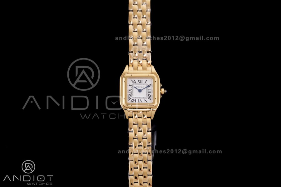 Panthère 22mm BVF 1:1 Best Edition YG White Dial on YG Bracelet Ronda Quartz