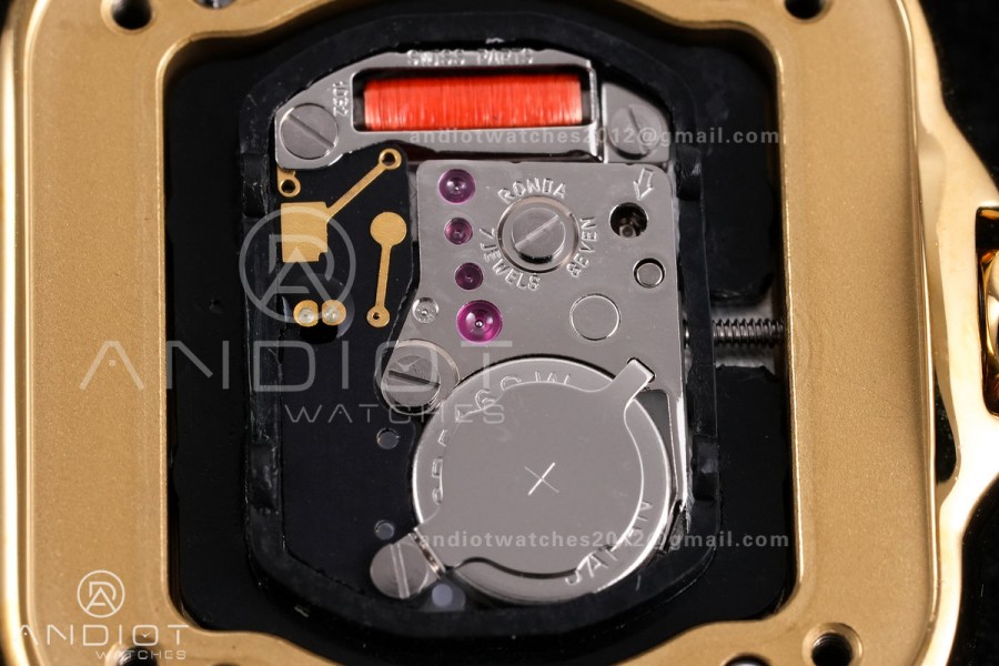 Panthère 22mm BVF 1:1 Best Edition YG White Dial on YG Bracelet Ronda Quartz