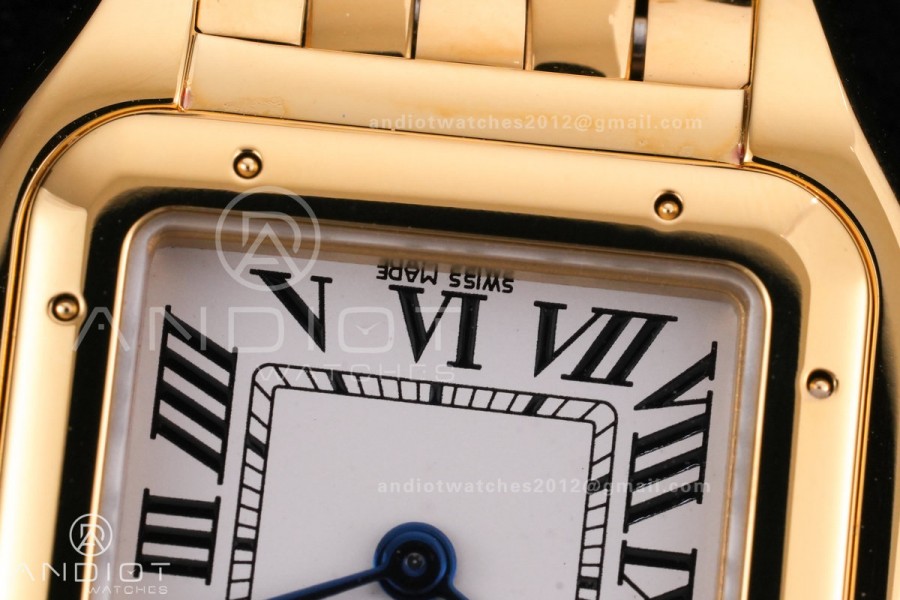 Panthère 22mm BVF 1:1 Best Edition YG White Dial on YG Bracelet Ronda Quartz