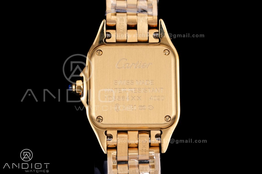 Panthère 22mm BVF 1:1 Best Edition YG White Dial on YG Bracelet Ronda Quartz