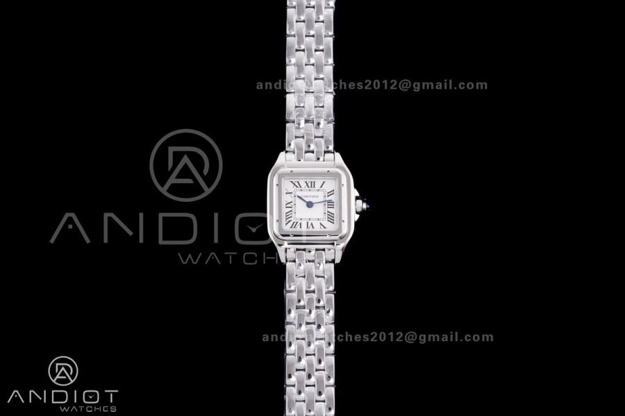 Panthère 22mm BVF 1:1 Best Edition SS White Dial on SS Bracelet Ronda Quartz