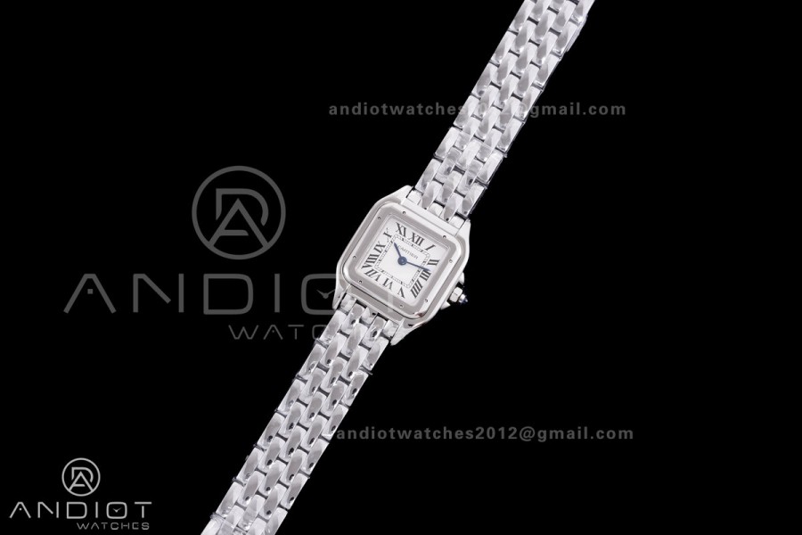 Panthère 22mm BVF 1:1 Best Edition SS White Dial on SS Bracelet Ronda Quartz