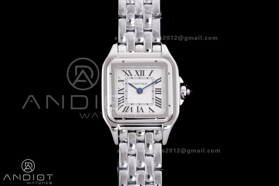 Panthère 22mm BVF 1:1 Best Edition SS White Dial on SS Bracelet Ronda Quartz
