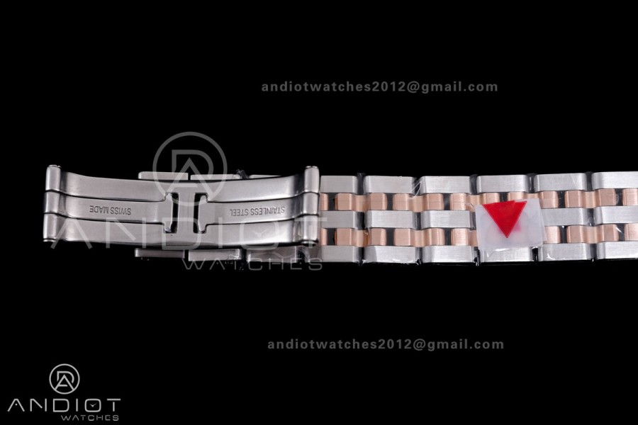 Panthère 22mm BVF 1:1 Best Edition SS/RG White Dial Diamonds Bezel on SS/RG Bracelet Ronda Quartz