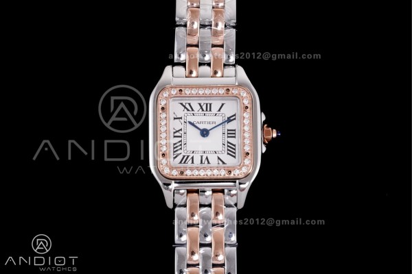 Panthère 22mm BVF 1:1 Best Edition SS/RG White Di...