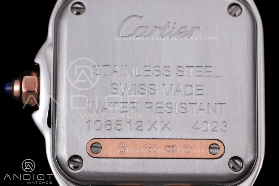 Panthère 22mm BVF 1:1 Best Edition SS/RG White Dial Diamonds Bezel on SS/RG Bracelet Ronda Quartz