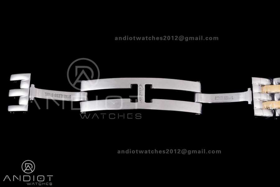 Panthère 22mm BVF 1:1 Best Edition SS/YG White Dial on SS/YG Bracelet Ronda Quartz