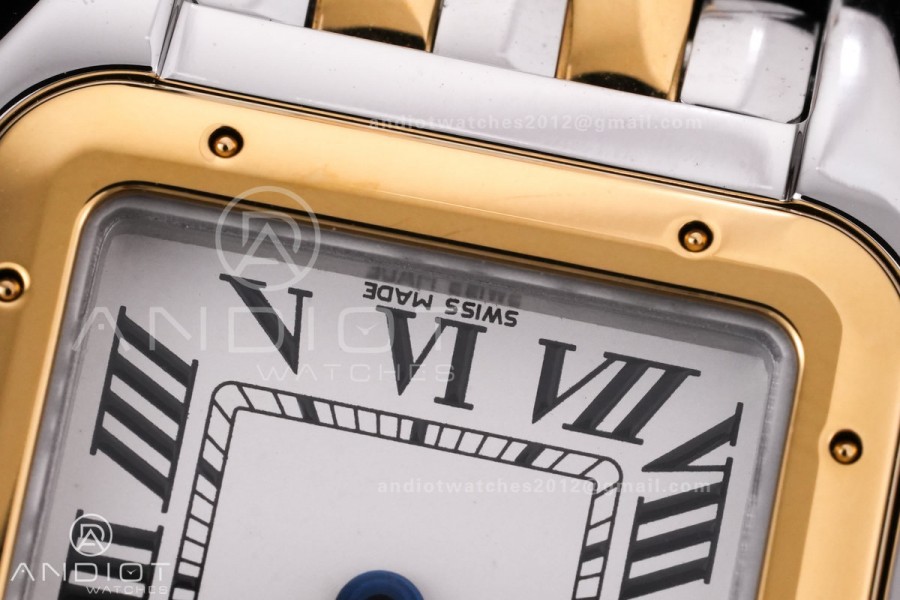 Panthère 22mm BVF 1:1 Best Edition SS/YG White Dial on SS/YG Bracelet Ronda Quartz