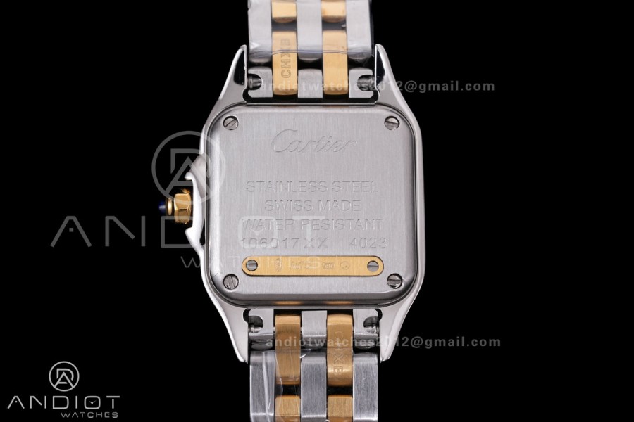 Panthère 22mm BVF 1:1 Best Edition SS/YG White Dial on SS/YG Bracelet Ronda Quartz