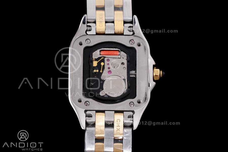 Panthère 22mm BVF 1:1 Best Edition SS/YG White Dial on SS/YG Bracelet Ronda Quartz