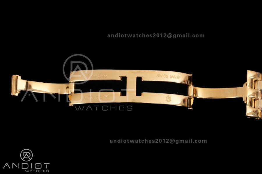 Panthère 27mm BVF 1:1 Best Edition YG White Dial on YG Bracelet Ronda Quartz