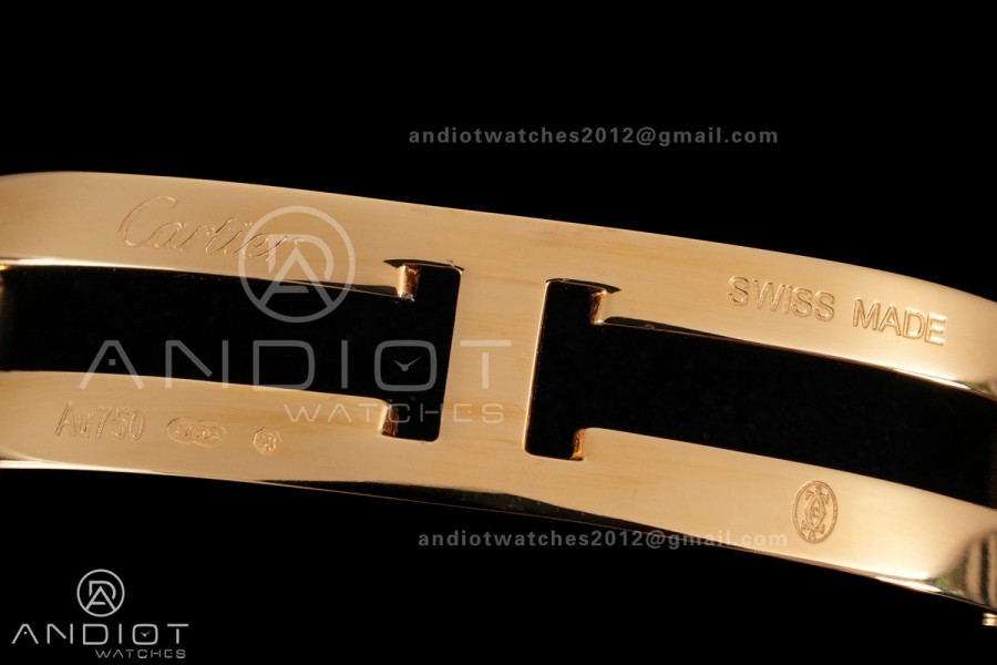 Panthère 27mm BVF 1:1 Best Edition YG White Dial on YG Bracelet Ronda Quartz