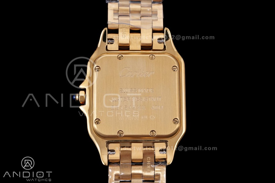 Panthère 27mm BVF 1:1 Best Edition YG White Dial on YG Bracelet Ronda Quartz