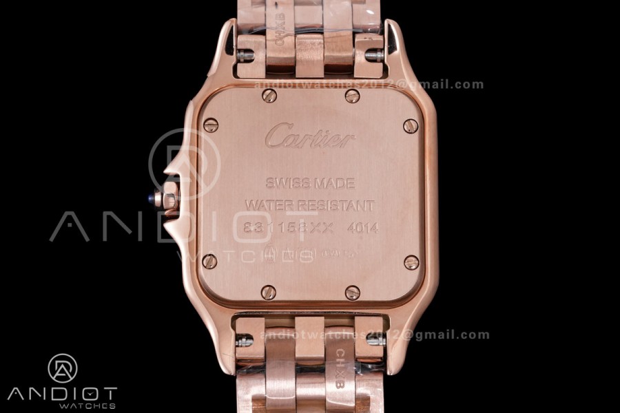 Panthère 27mm BVF 1:1 Best Edition RG White Dial on RG Bracelet Ronda Quartz