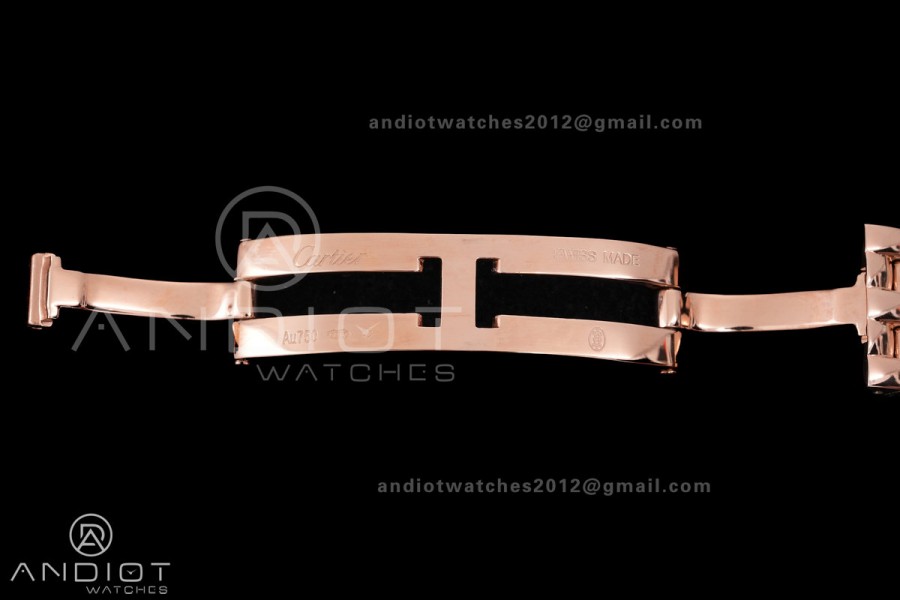 Panthère 27mm BVF 1:1 Best Edition RG White Dial Diamonds Bezel on RG Bracelet Ronda Quartz