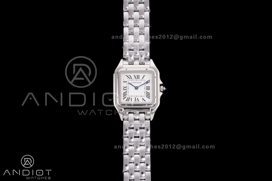 Panthère 27mm BVF 1:1 Best Edition SS White Dial on SS Bracelet Ronda Quartz