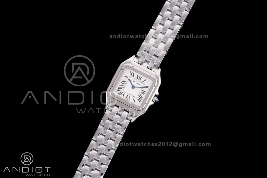 Panthère 27mm BVF 1:1 Best Edition SS White Dial on SS Bracelet Ronda Quartz