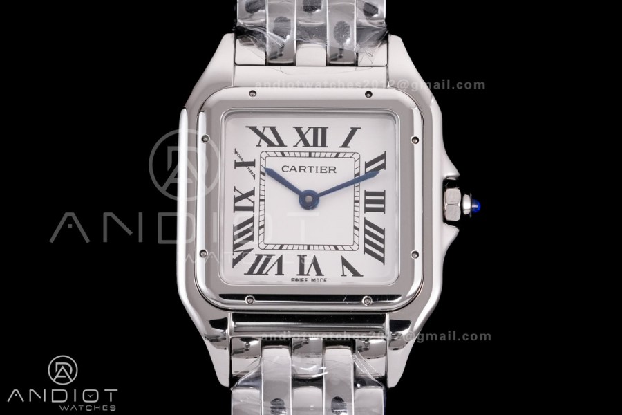 Panthère 27mm BVF 1:1 Best Edition SS White Dial on SS Bracelet Ronda Quartz