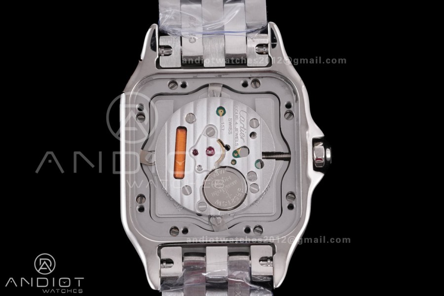 Panthère 27mm BVF 1:1 Best Edition SS White Dial Diamonds Bezel on SS Bracelet Ronda Quartz